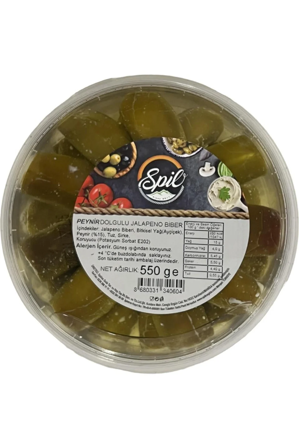 Peynir Dolgulu Jalapeno Biber 550 gr 1 ADET
