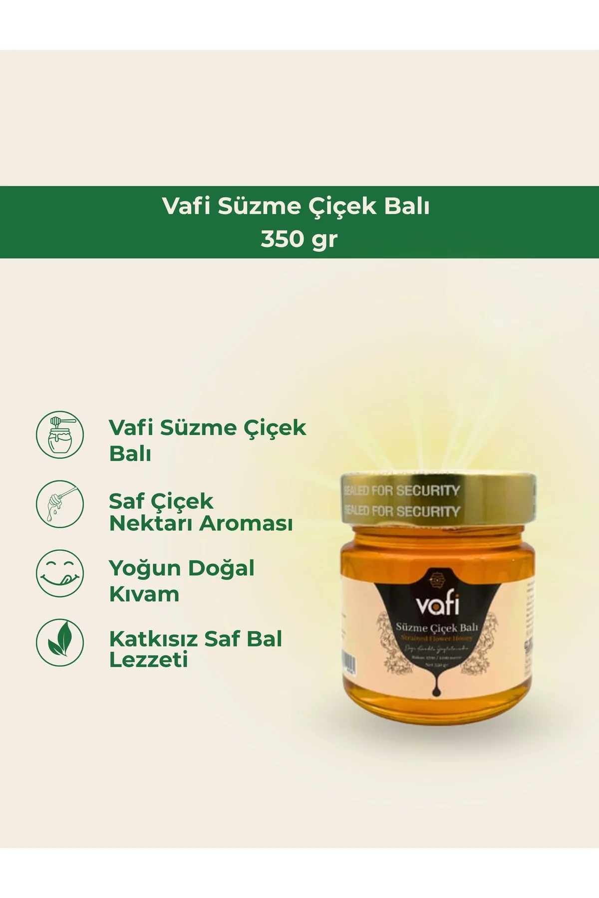Vafi Van Süzme Çiçek Balı 350 gr 1 ADET - vafi Görsel 2