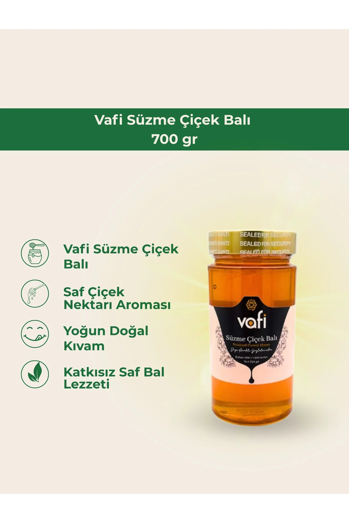 Vafi Van Süzme Çiçek Balı 750 gr 1 ADET - vafi Görsel 2