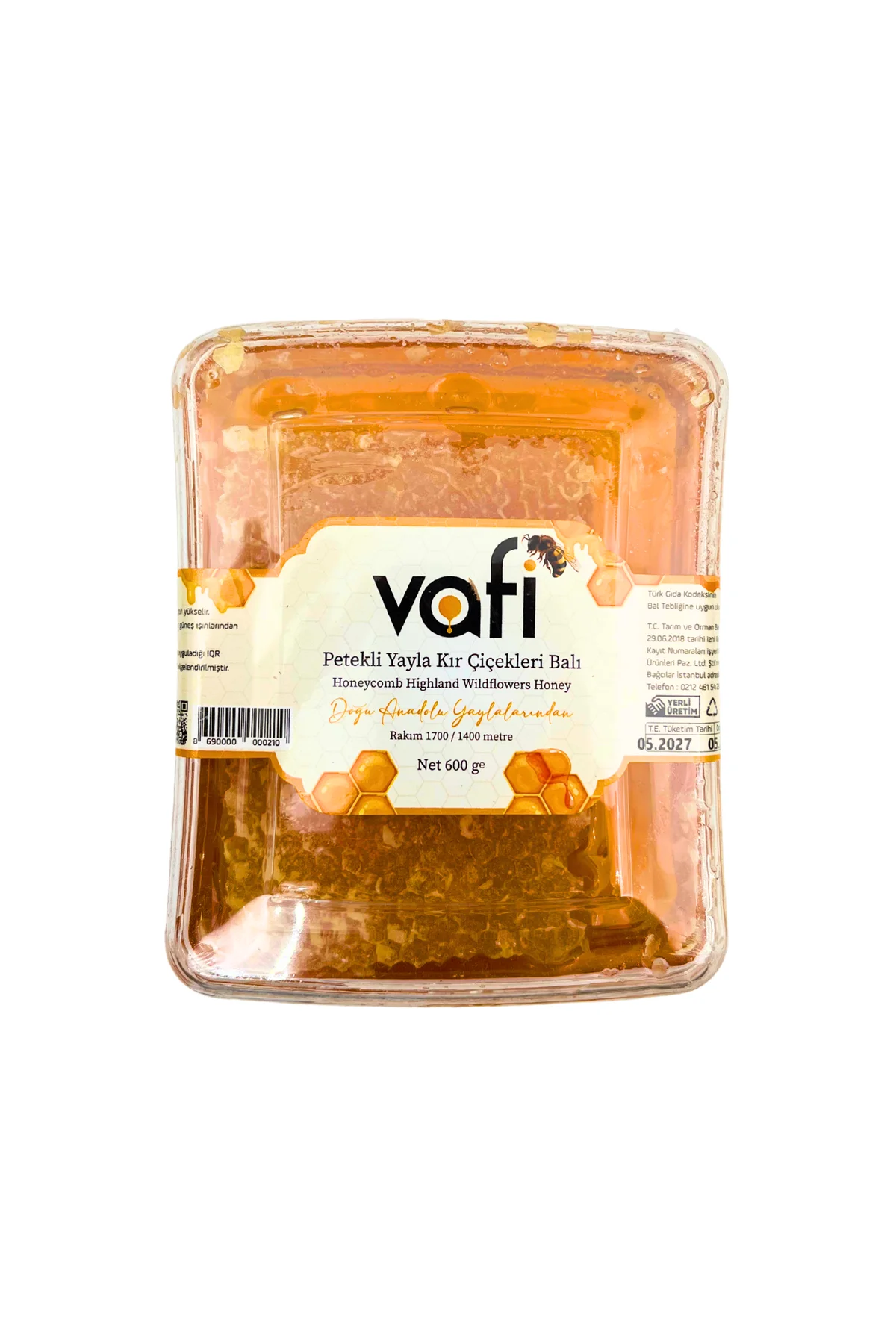 Vafi Petekli Yayla Kır Çiçekleri Balı 600 gr 1 ADET