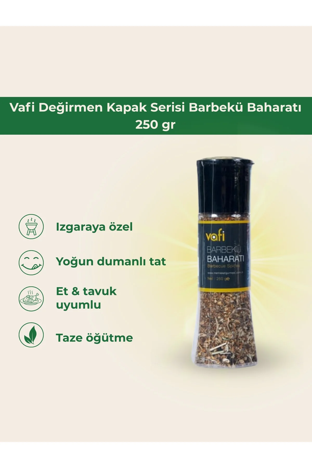 Vafi Değirmen Kapak Serisi Barbekü Baharatı 250 gr 1 ADET - vafi Görsel 2