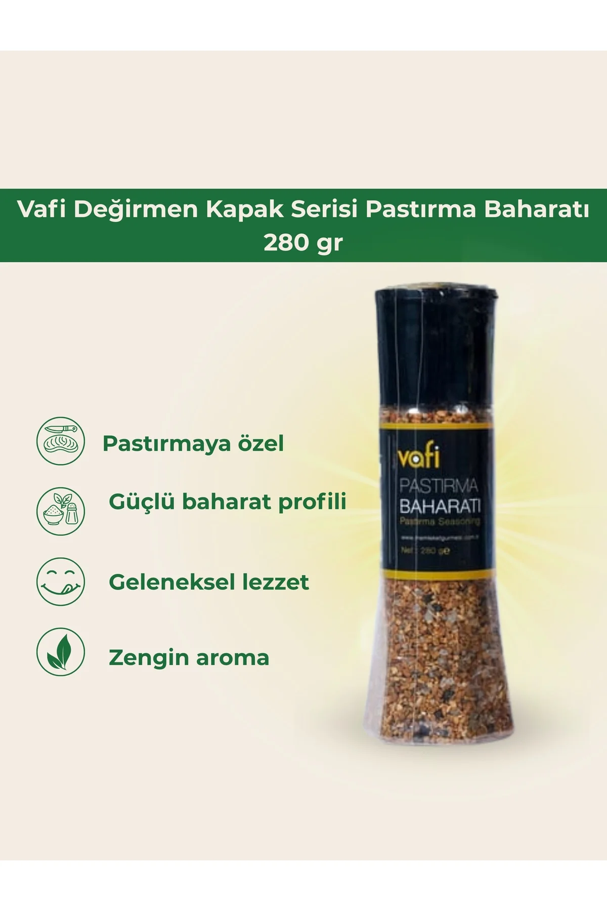 Vafi Değirmen Kapak Serisi Pastırma Baharatı 280 gr 1 ADET - vafi Görsel 2