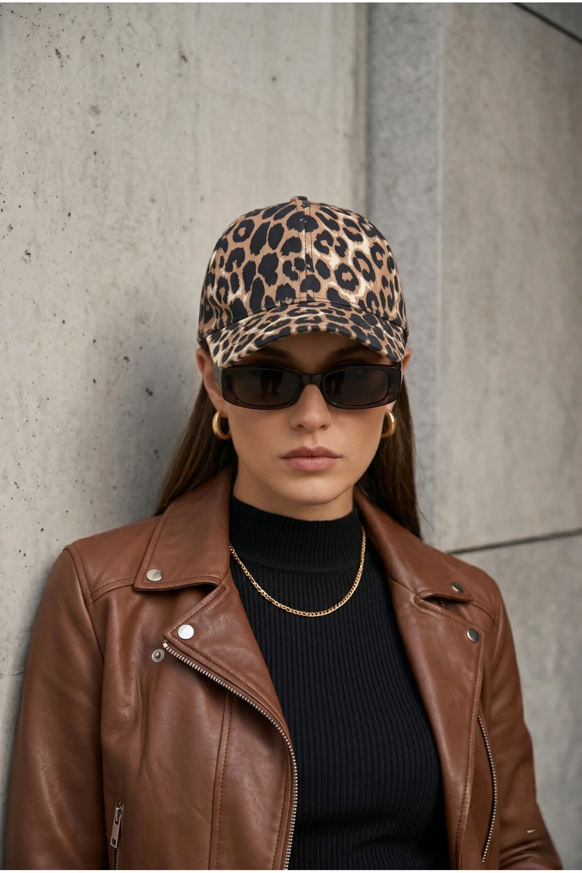 Leopar Desenli Kadın Şapka Beyzbol Cap Siperli Günlük Şık Aksesuar SPK18 - Luminos Butik Görsel 5