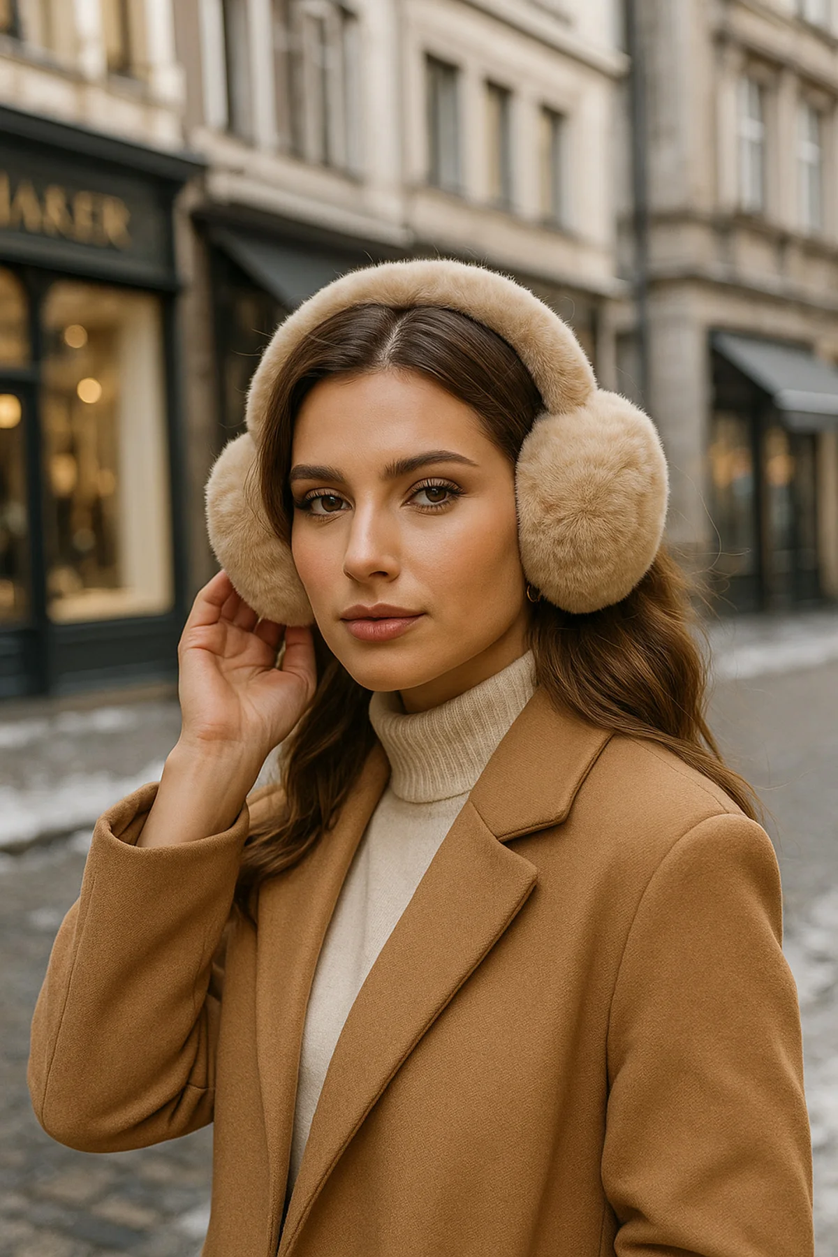 Bej İthal Katlanabilir Peluş Kulaklık KLK01 - Luminos Butik Görsel 5