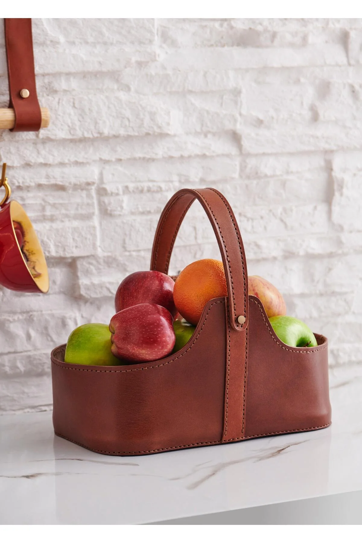Dekoratif sepet - gardin leather Görsel 4