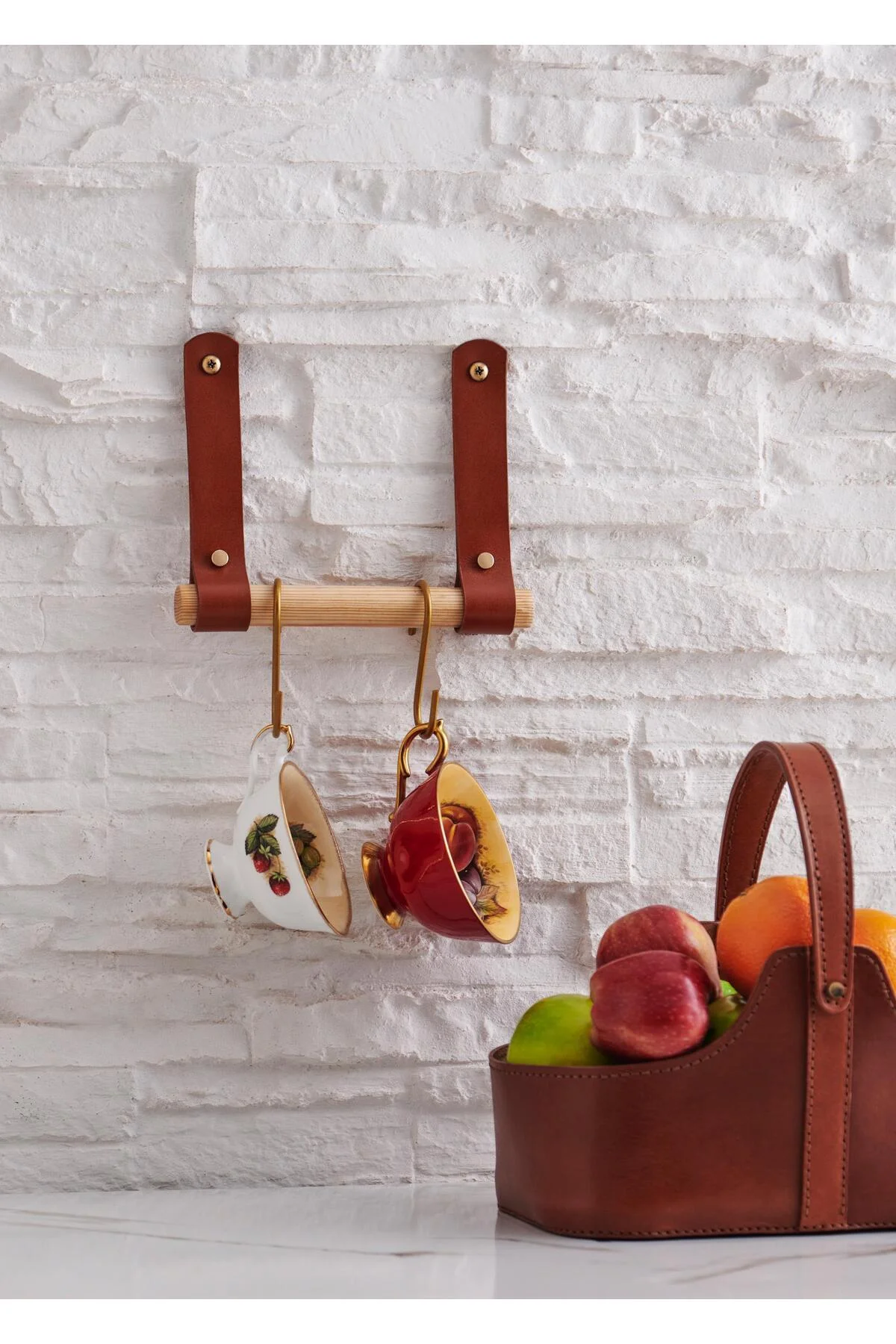 Fincan askılığı - gardin leather Görsel 3