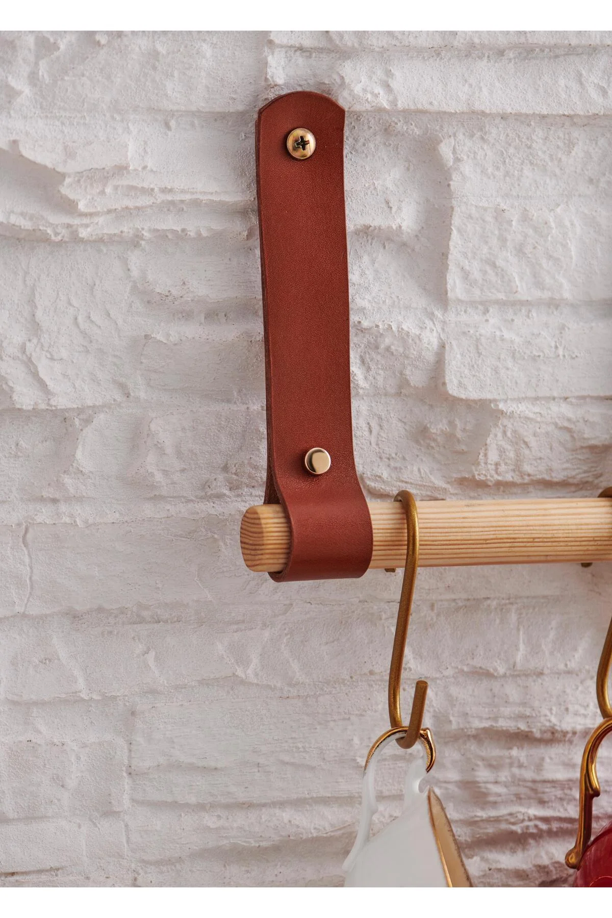 Fincan askılığı - gardin leather Görsel 4