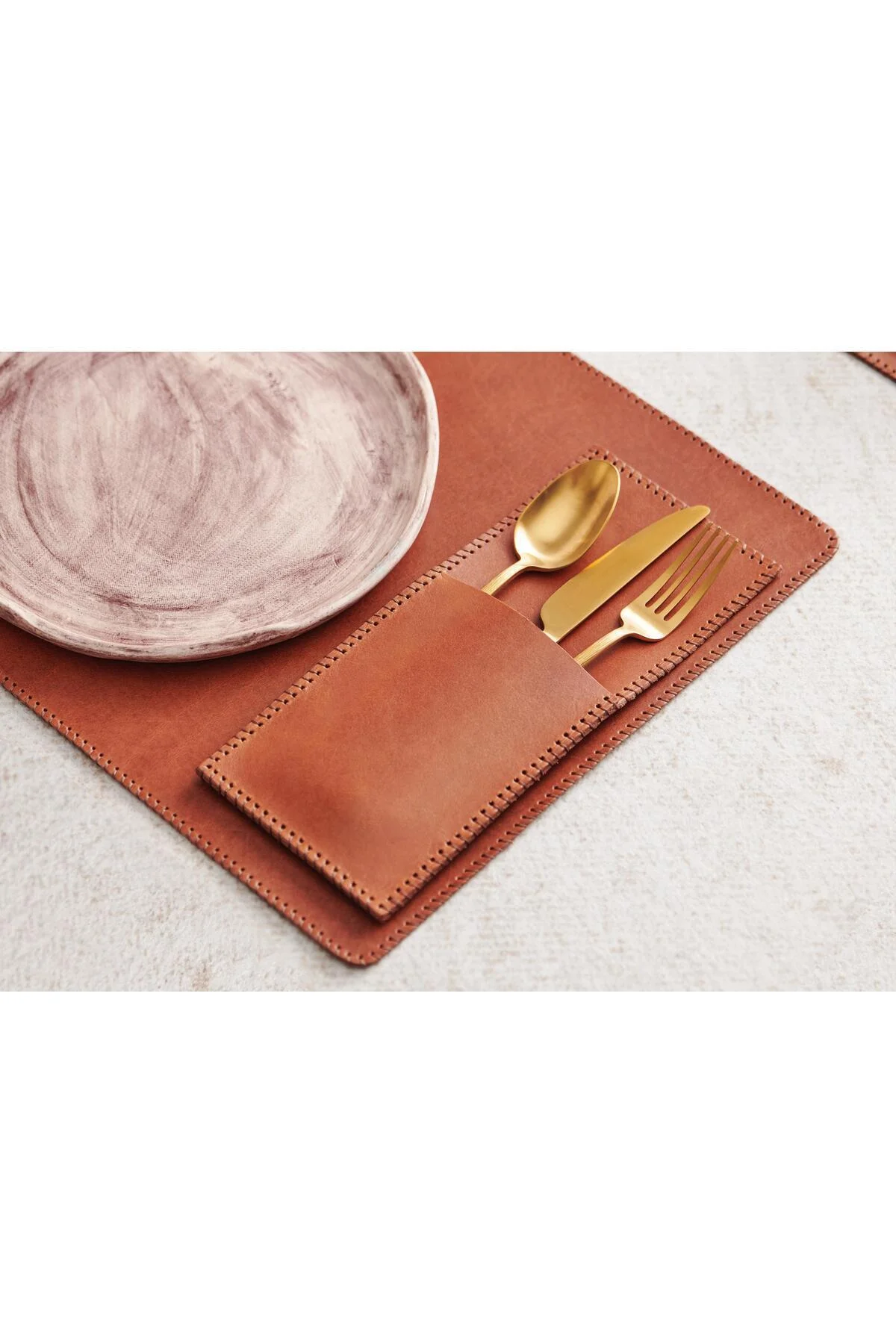 Gerçek Deri Supla Dikdörtgen - gardin leather Görsel 4