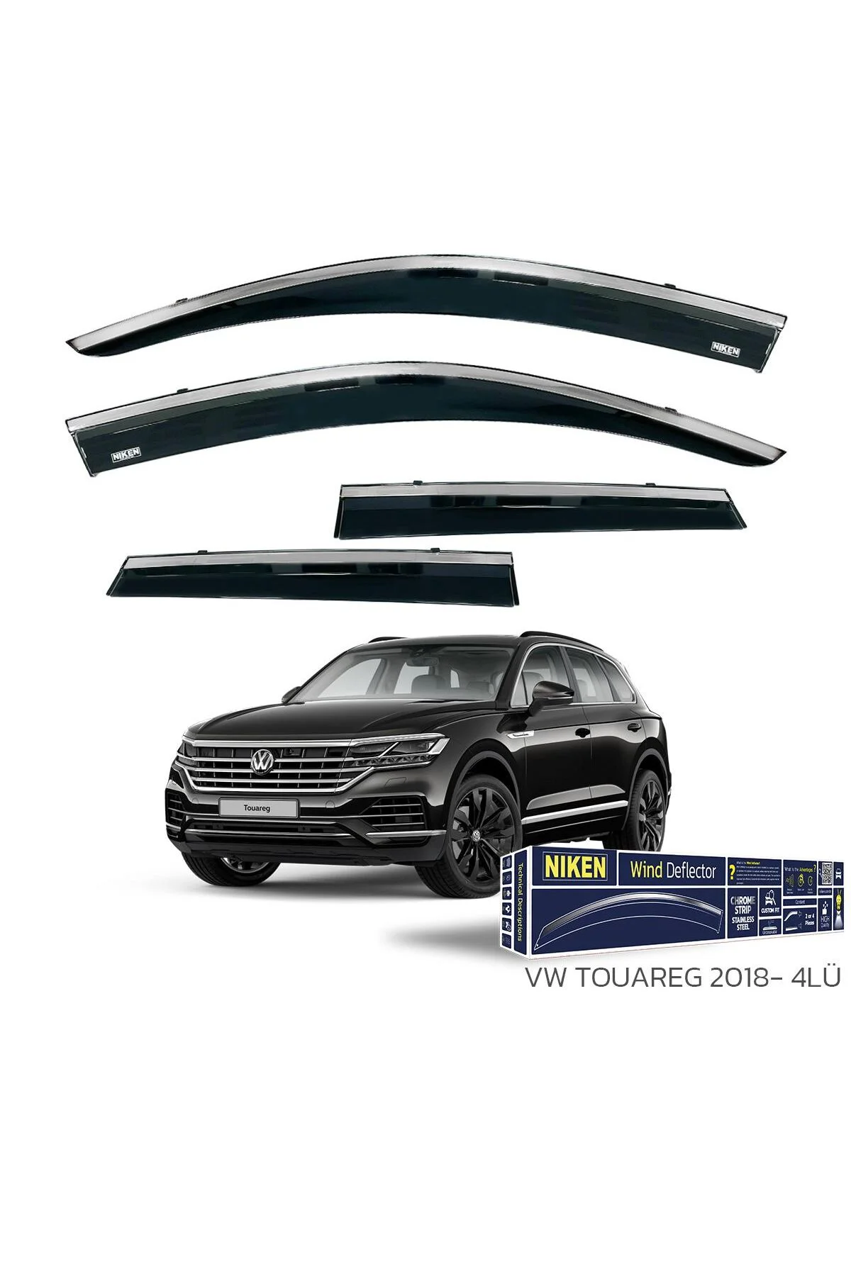 VW Touareg 2018 ve Sonrası Kromlu Cam Rüzgarlığı