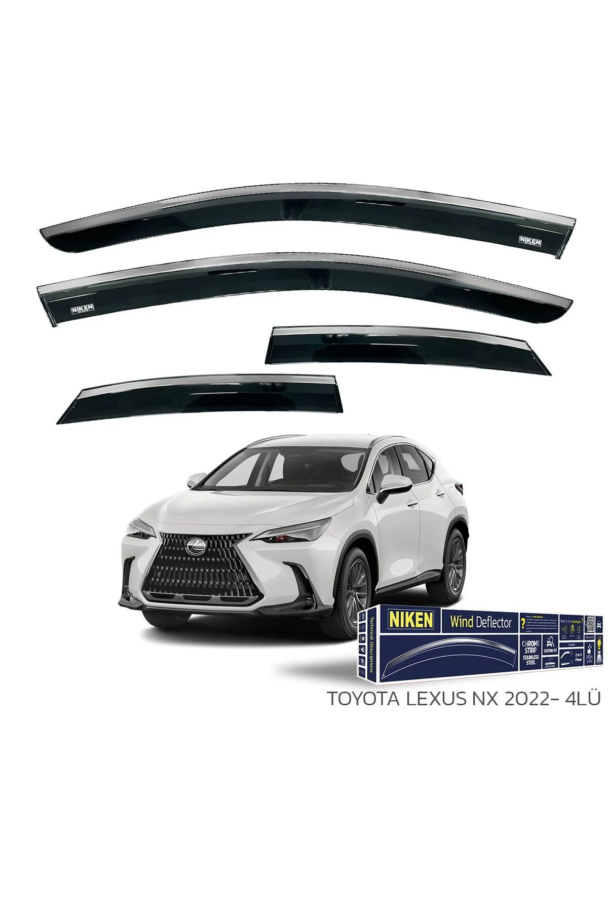 Lexus NX 2022 ve Sonrası Kromlu Cam Rüzgarlığı