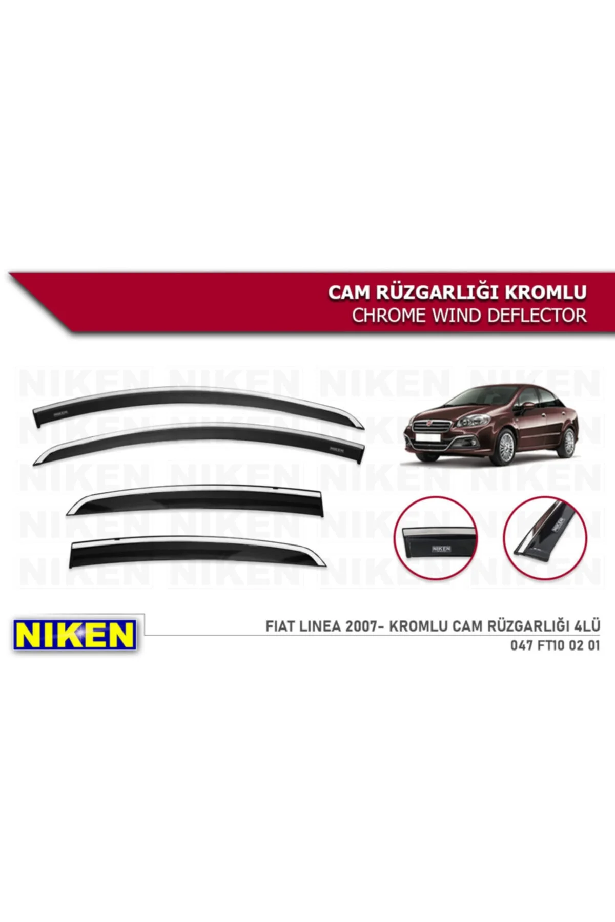KROMLU CAM RÜZGARLIĞI Fiat Linea 2007 SONRASI 4LÜ