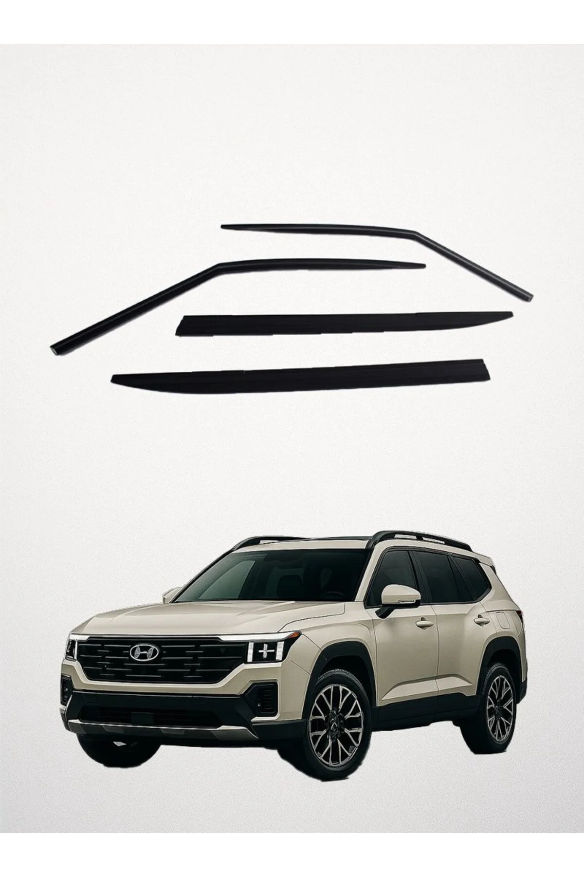 Hyundai Santa FE 2024 ve Sonrası Cam Rüzgarlık OEM (Made in Korea)