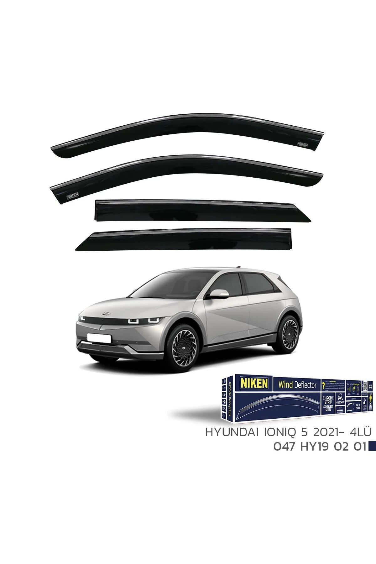 Hyundai Ioniq 5 2021- Kromlu Cam Rüzgarlığı