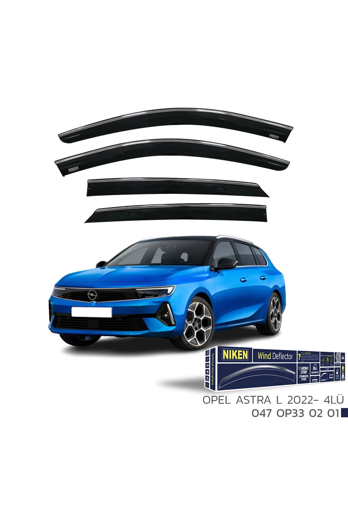 Opel Astra L 2022- Kromlu Cam Rüzgarlığı