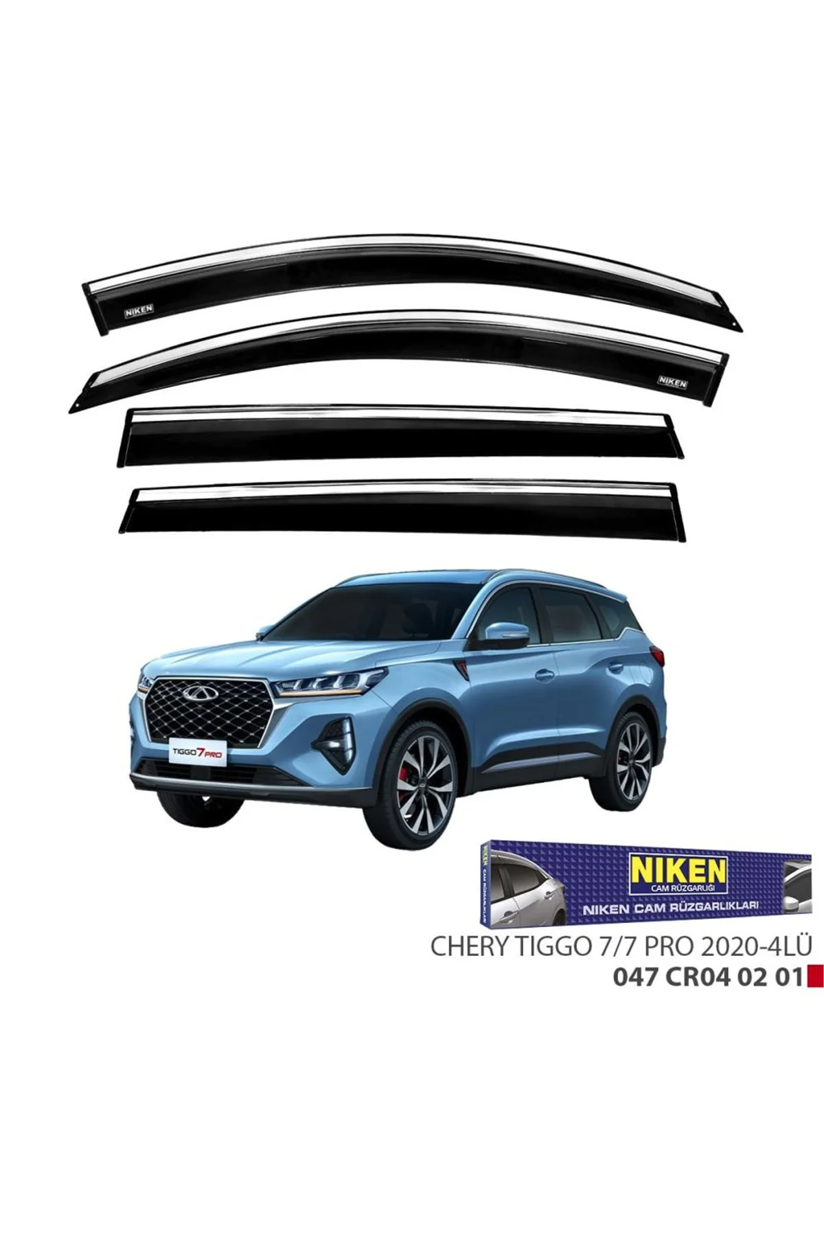 Kromlu Cam Rüzgarlığı Chery Tiggo 7 Pro 2020-2023 ile uyumlu - Niken Görsel 2