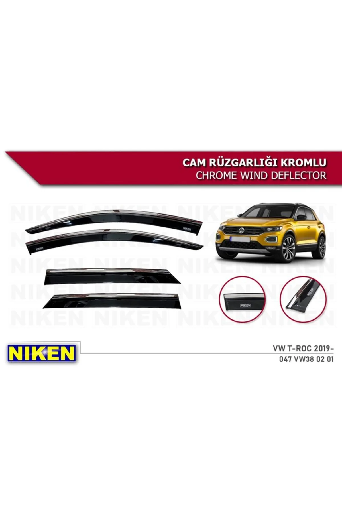 Volkswagen T-roc 2019-2023 Kromlu Cam Rüzgarlığı