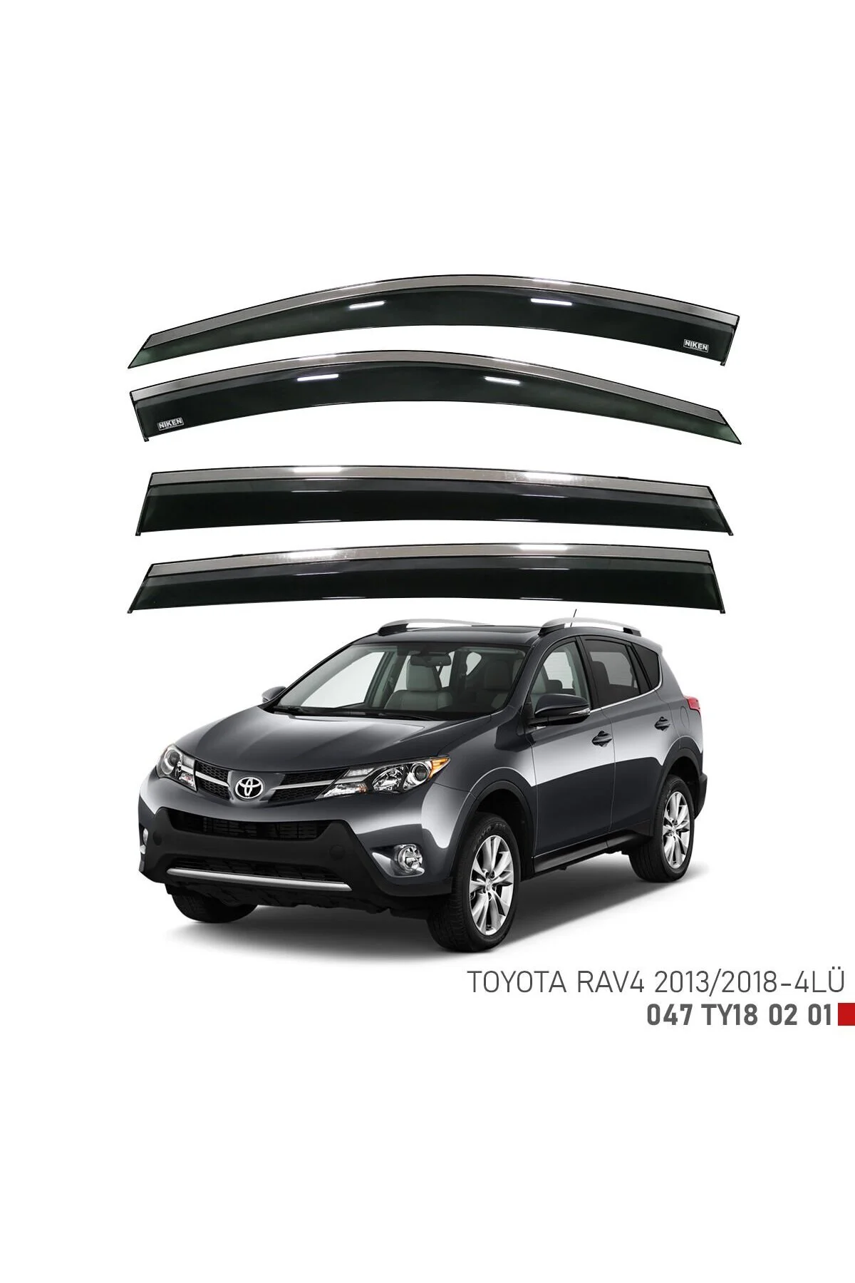 Toyota rav 4 cam rüzgarlığı kromlu 2013 / 2018