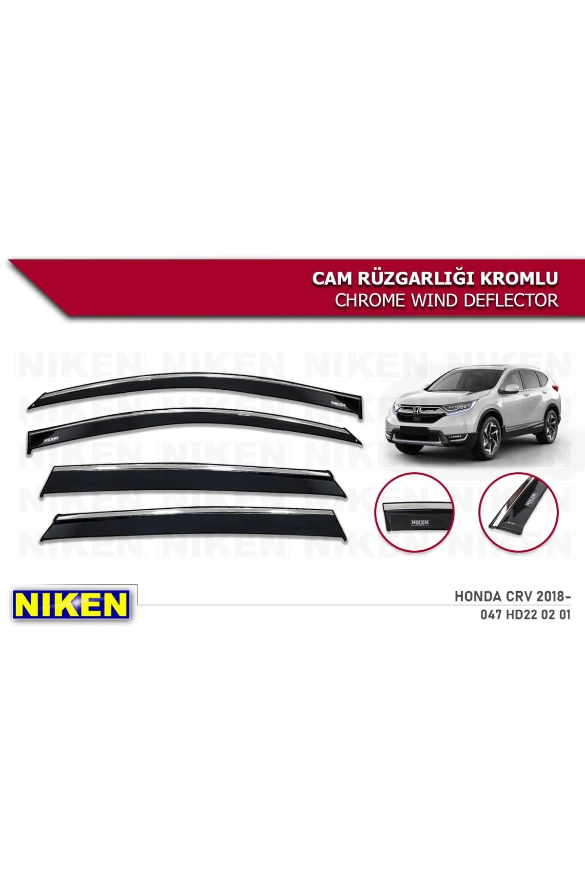 Honda Crv 2018- Kromlu Cam Rüzgarlığı