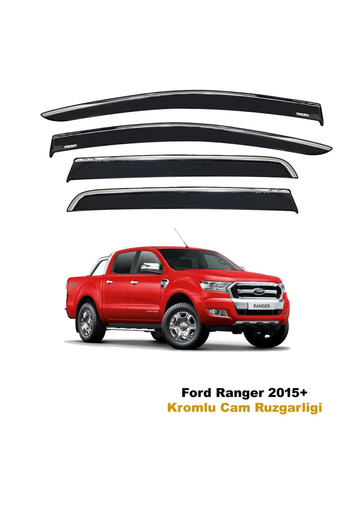 Ford Ranger Kromlu Cam Rüzgarlığı 2015 Sonrası