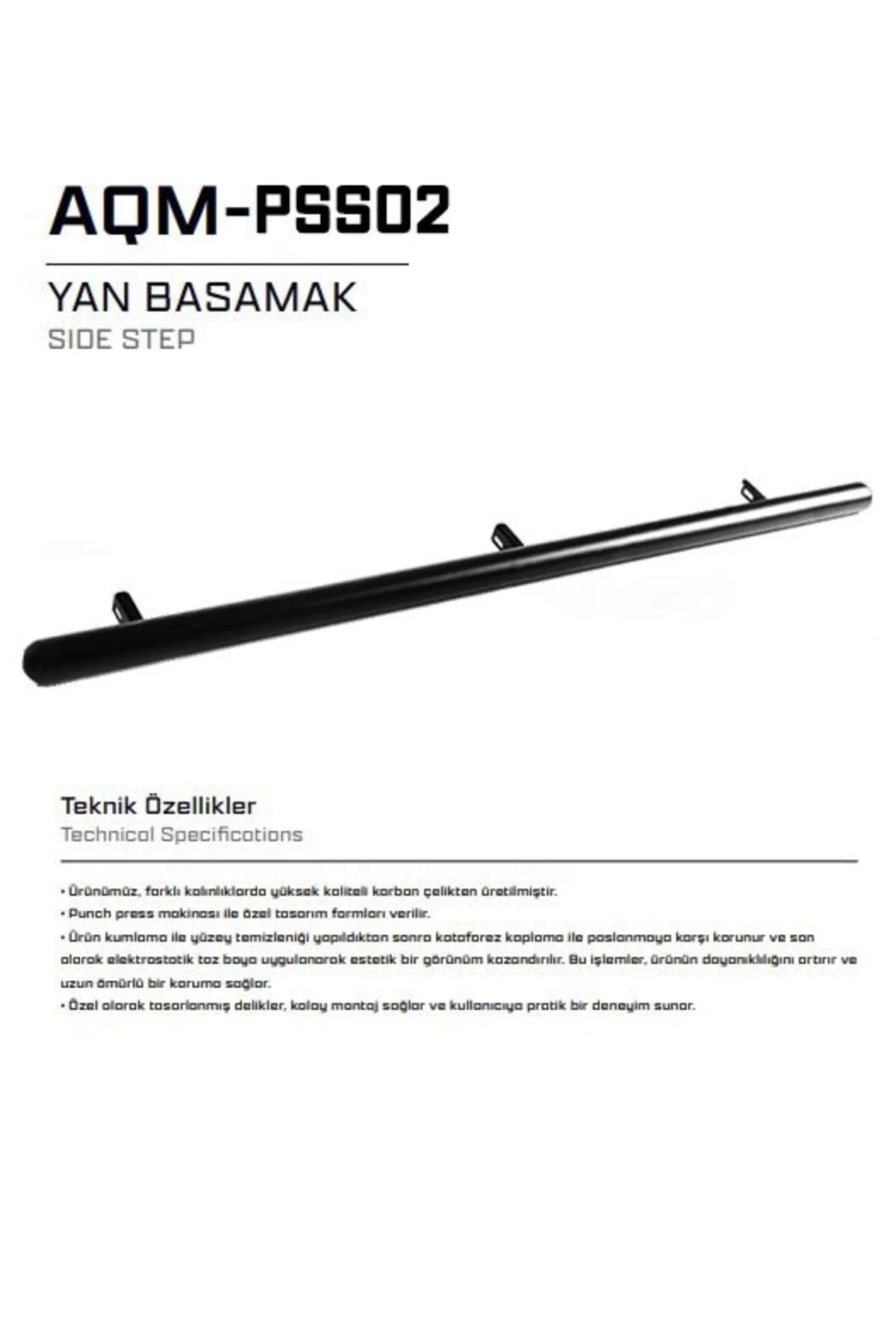 KGM Musso EV Model Uyumlu Yan Basamak Seti PSS02 - AQM4WD Görsel 3