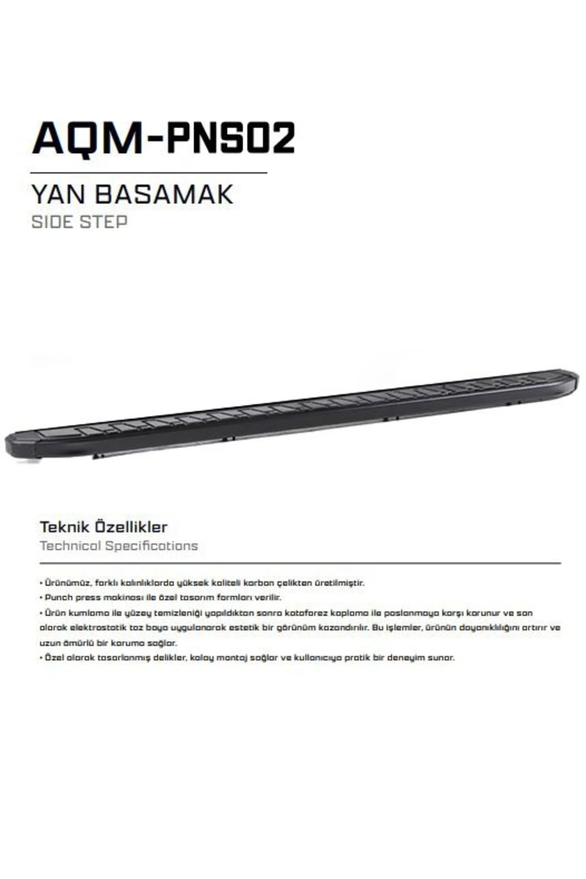 KGM Musso EV Model Uyumlu Yan Basamak Seti PNS02 - AQM4WD Görsel 5