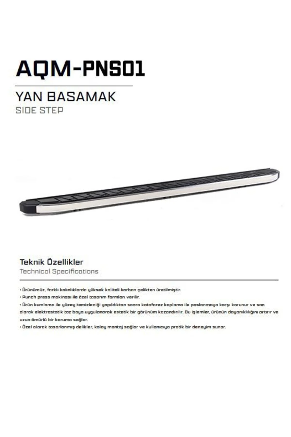 KGM Musso EV Model Uyumlu Yan Basamak Seti PNS01 - AQM4WD Görsel 2