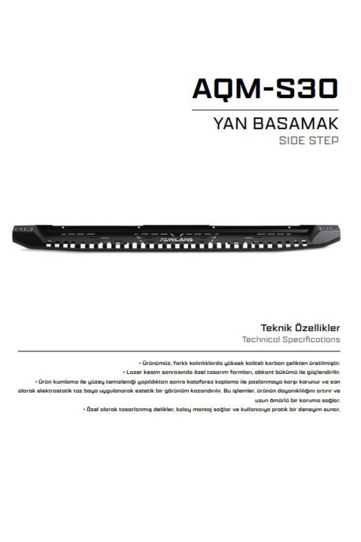 KGM Musso EV Model Uyumlu Yan Basamak Seti S30 - AQM4WD Görsel 4