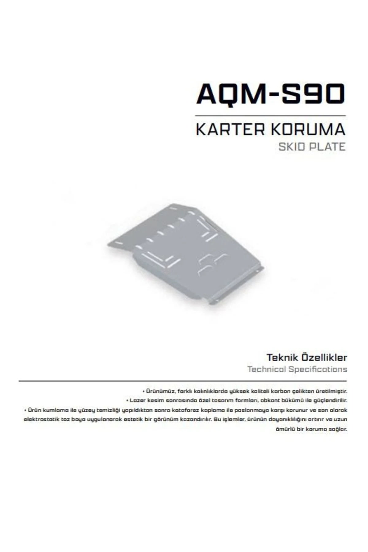 KGM Musso EV Model Uyumlu Karter Koruma S90 - AQM4WD Görsel 3