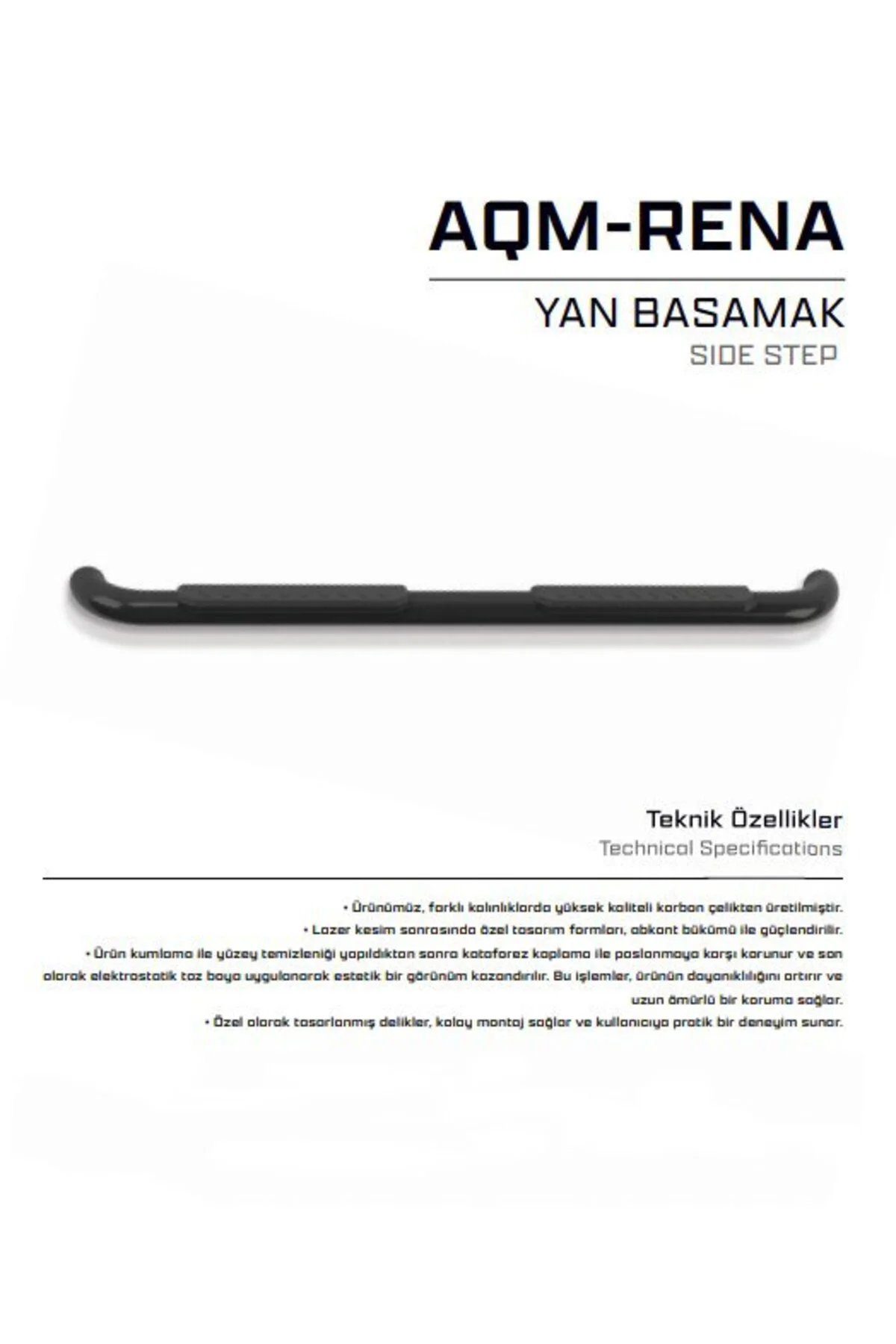 Foton Tunland V9 Model Uyumlu Yan Basamak Seti RENA - AQM4WD Görsel 2