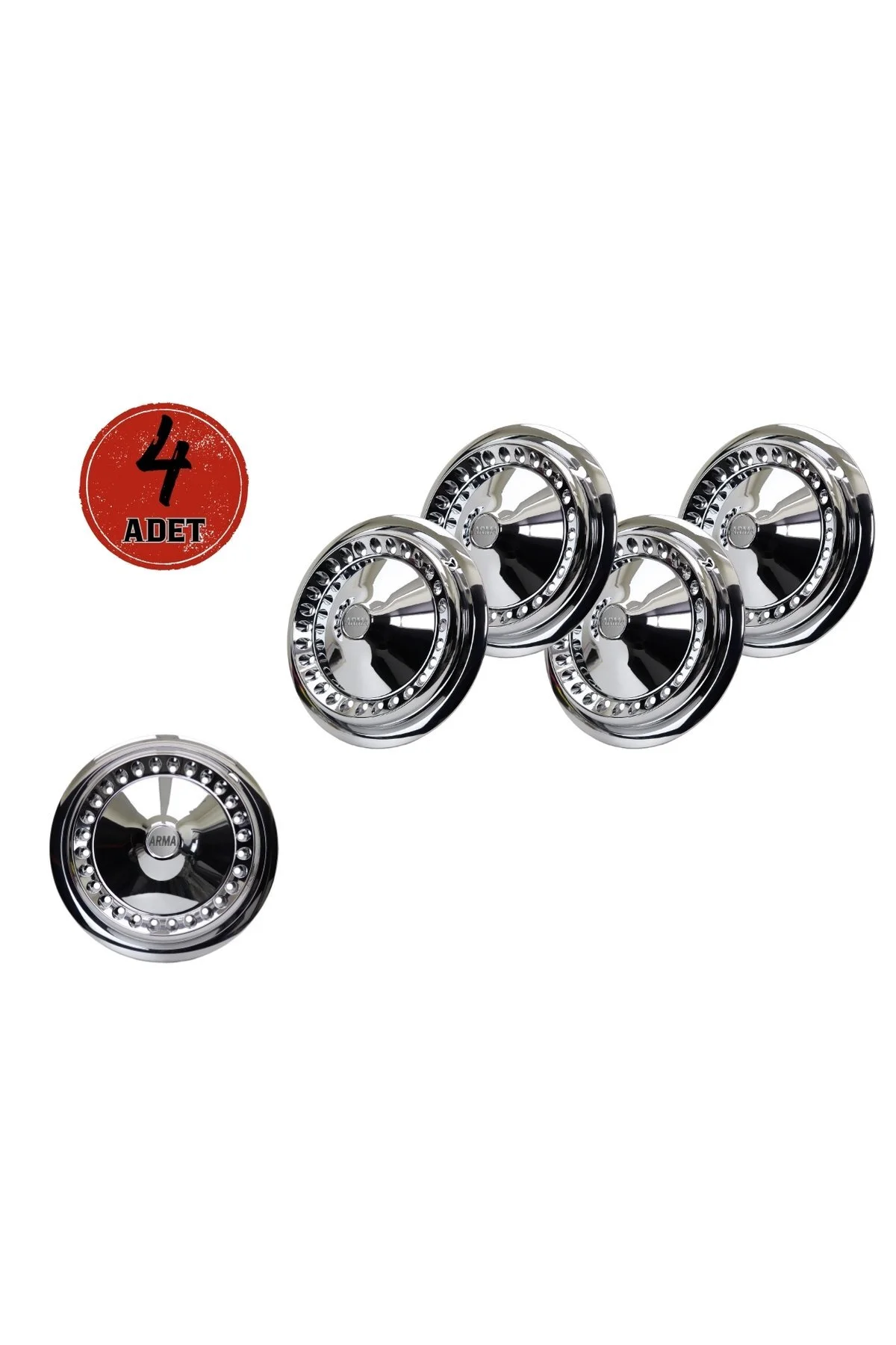 Jant Kapağı Kırılmaz Plymouth 16" ABS Krom Paslanmaz 4'lü (TAKIM OLARAK)
