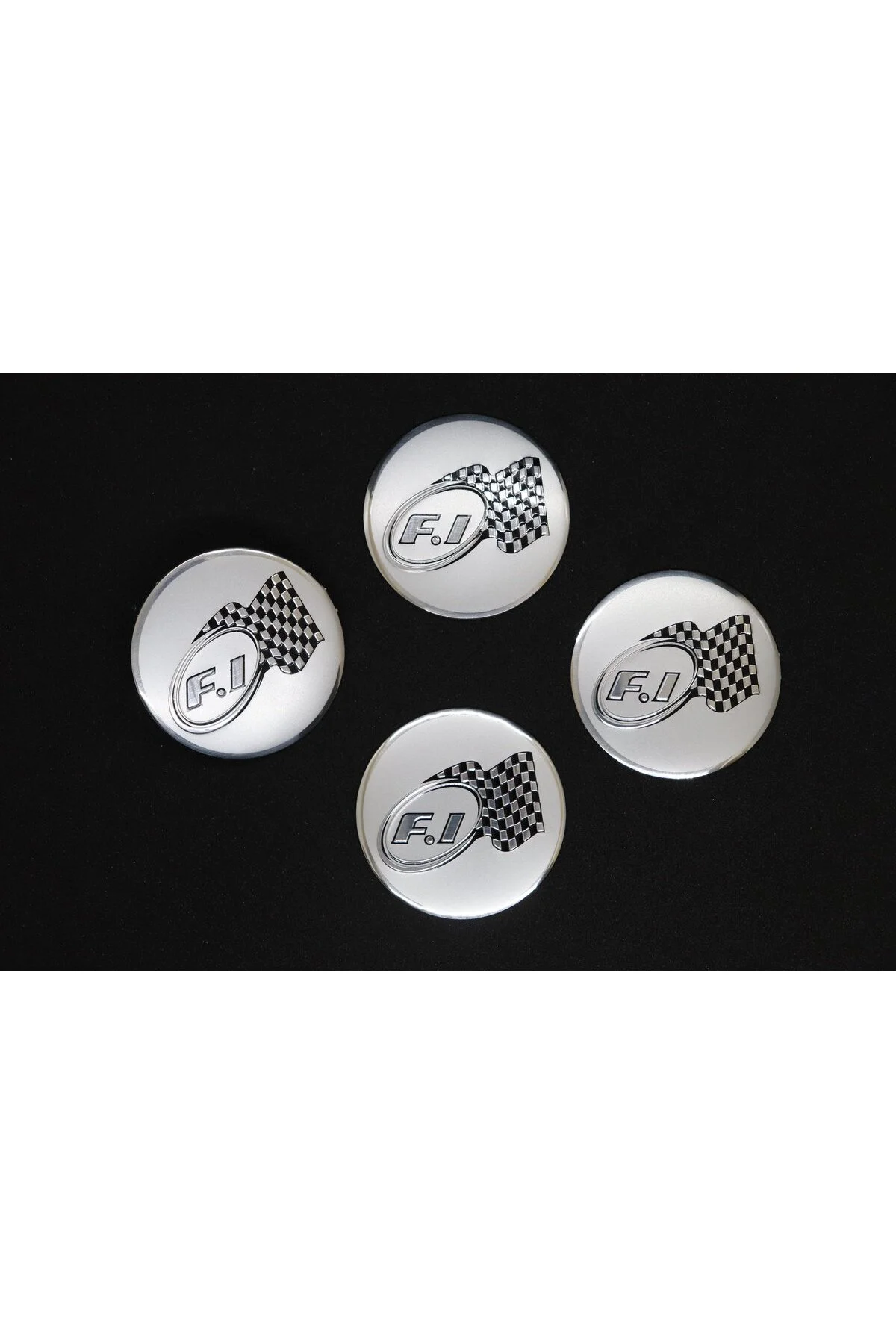 Jant Göbek Arma İthal Metal Sticker F1 Damalı Dizayn - OTOCİRİT Görsel 5