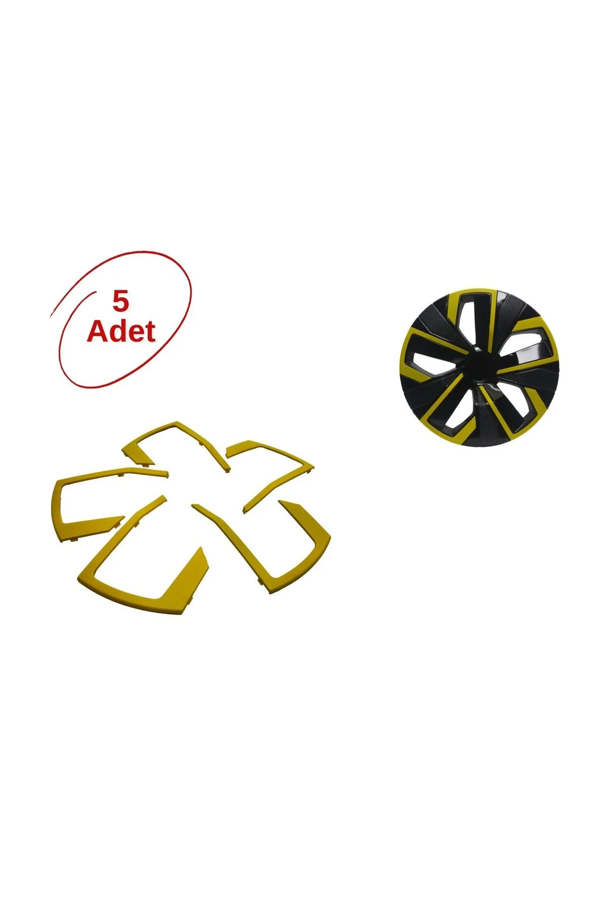 Jant Kapağı Çıtası Sarı (5 Adet)