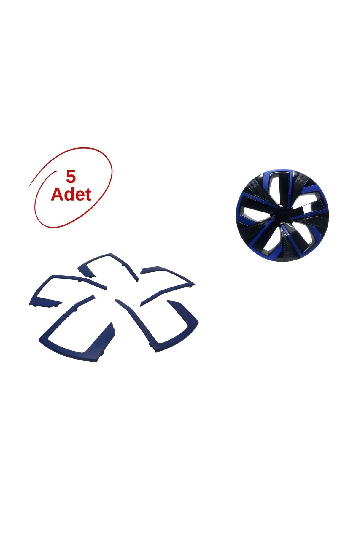 Jant Kapağı Çıtası Mavi (5 Adet)