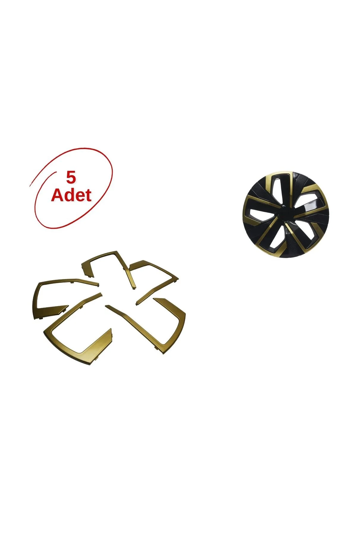 Jant Kapağı Çıtası Gold (5 Adet)