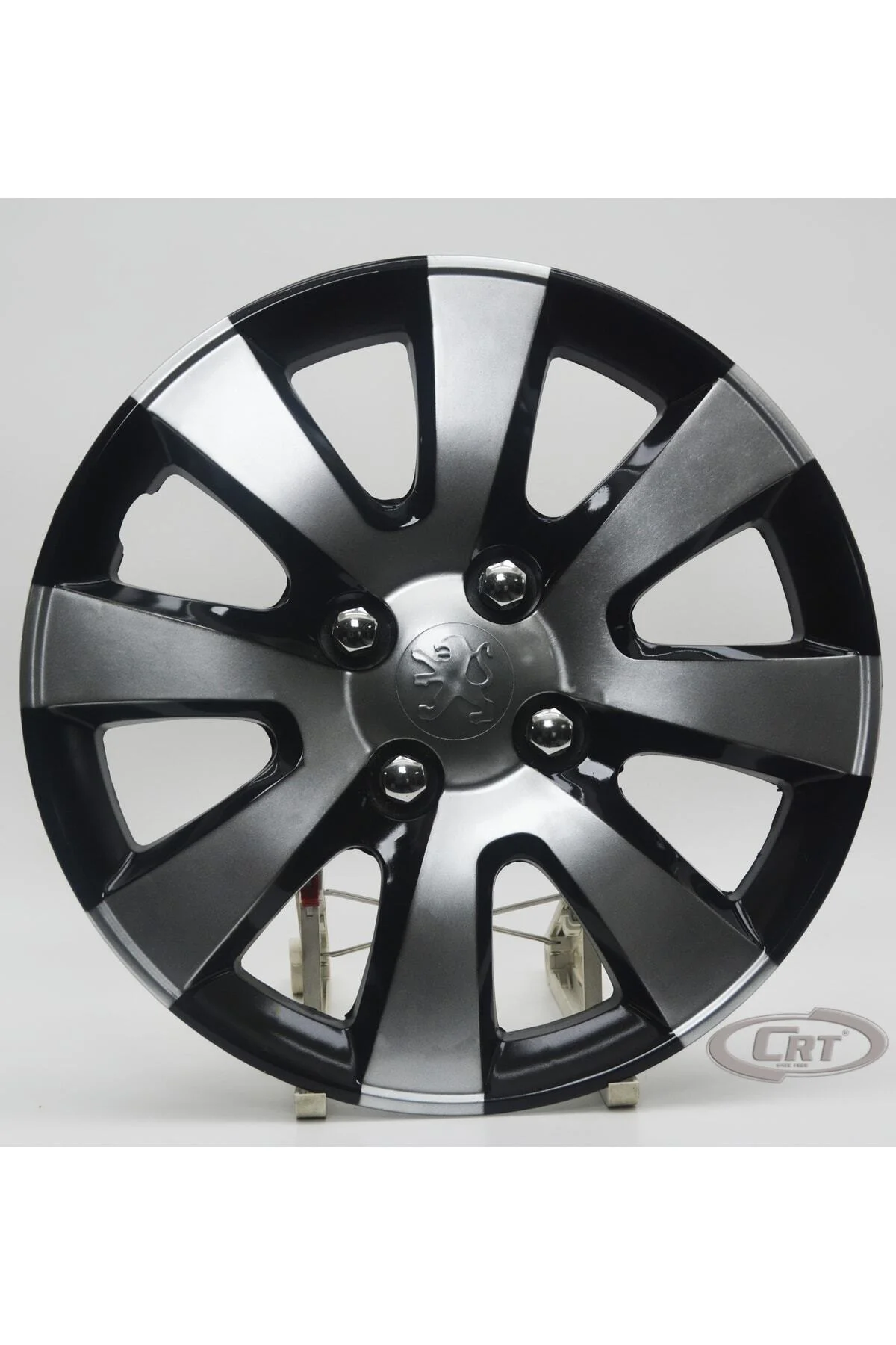Jant Kapağı Siyah-gri Kırılmaz 15" Peugeot Model (amblem Hediyeli) (1 Adet)