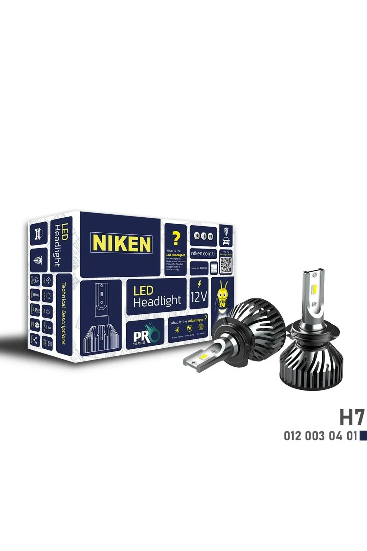 H7 led xenon far aydınlatma seti şimşek etkili pro 6400lm