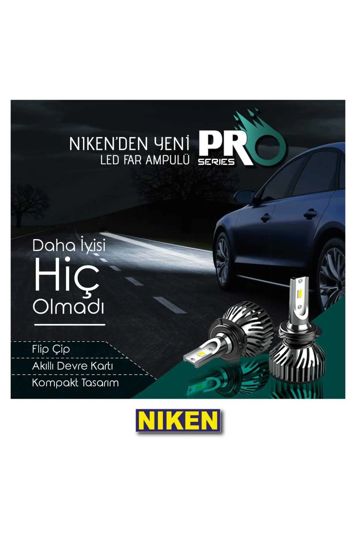 H7 led xenon far aydınlatma seti şimşek etkili pro 6400lm - Niken Görsel 2