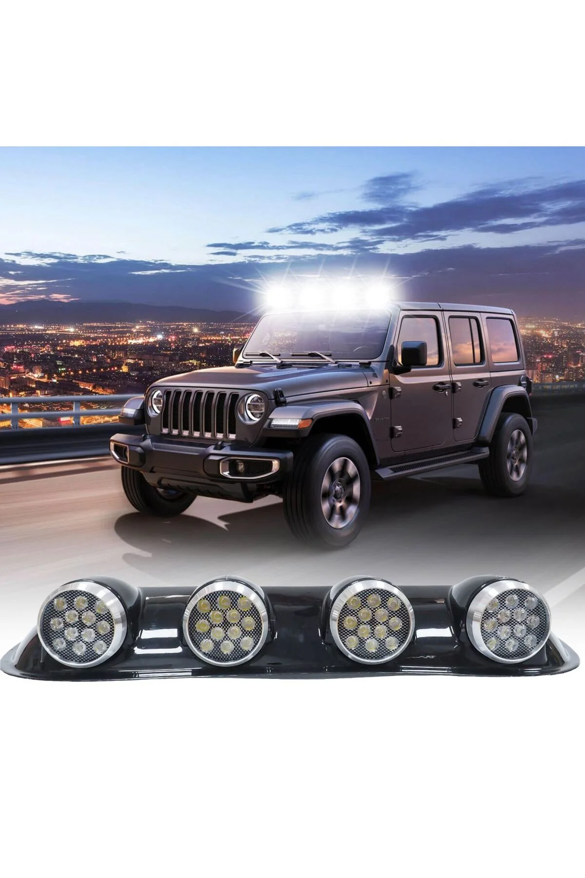Off-Road Sis Lambası Yuvarlak Siyah 12x4 Led 12-24v (Set Olarak) - Space Görsel 6