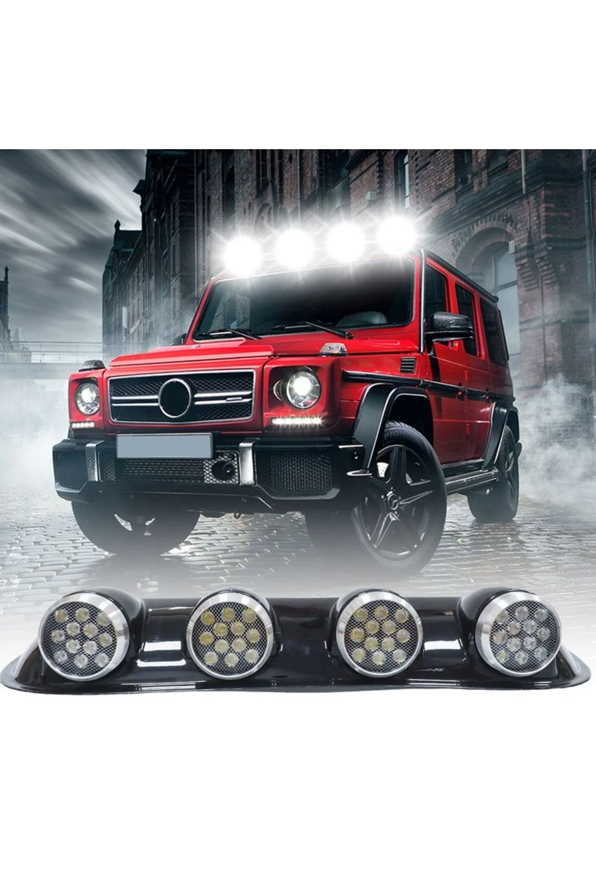 Off-Road Sis Lambası Yuvarlak Siyah 12x4 Led 12-24v (Set Olarak) - Space Görsel 2