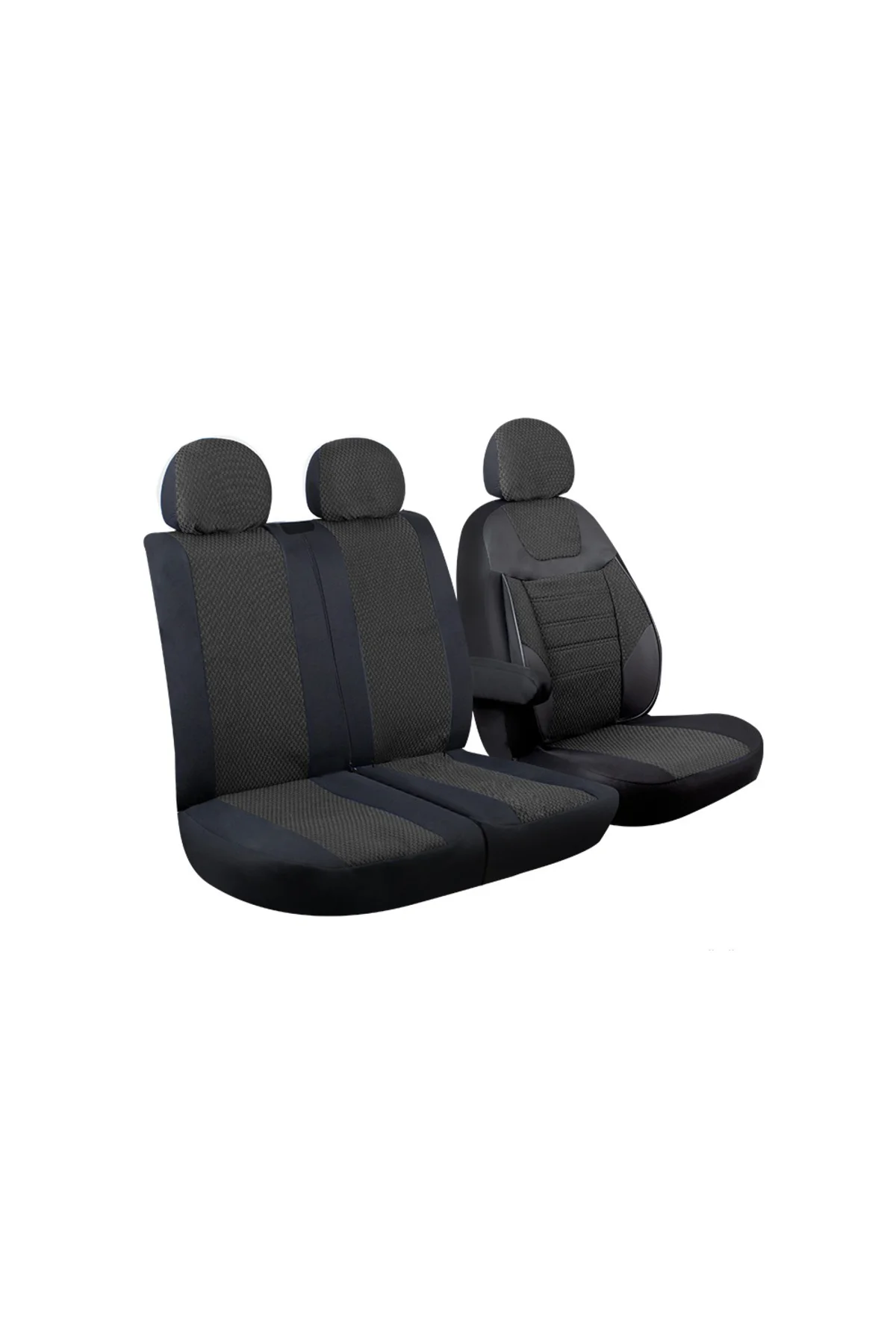 Ford Transit 2013 ve Sonrası 2+1 Ön Koltuk Kılıf Seti Siyah