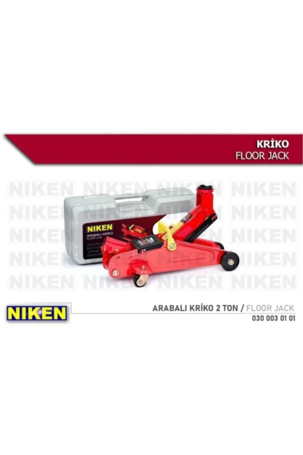 Oto Kriko Araç Kaldırma Krikosu Arabalı Kriko Plastik Çantalı - Niken Görsel 3