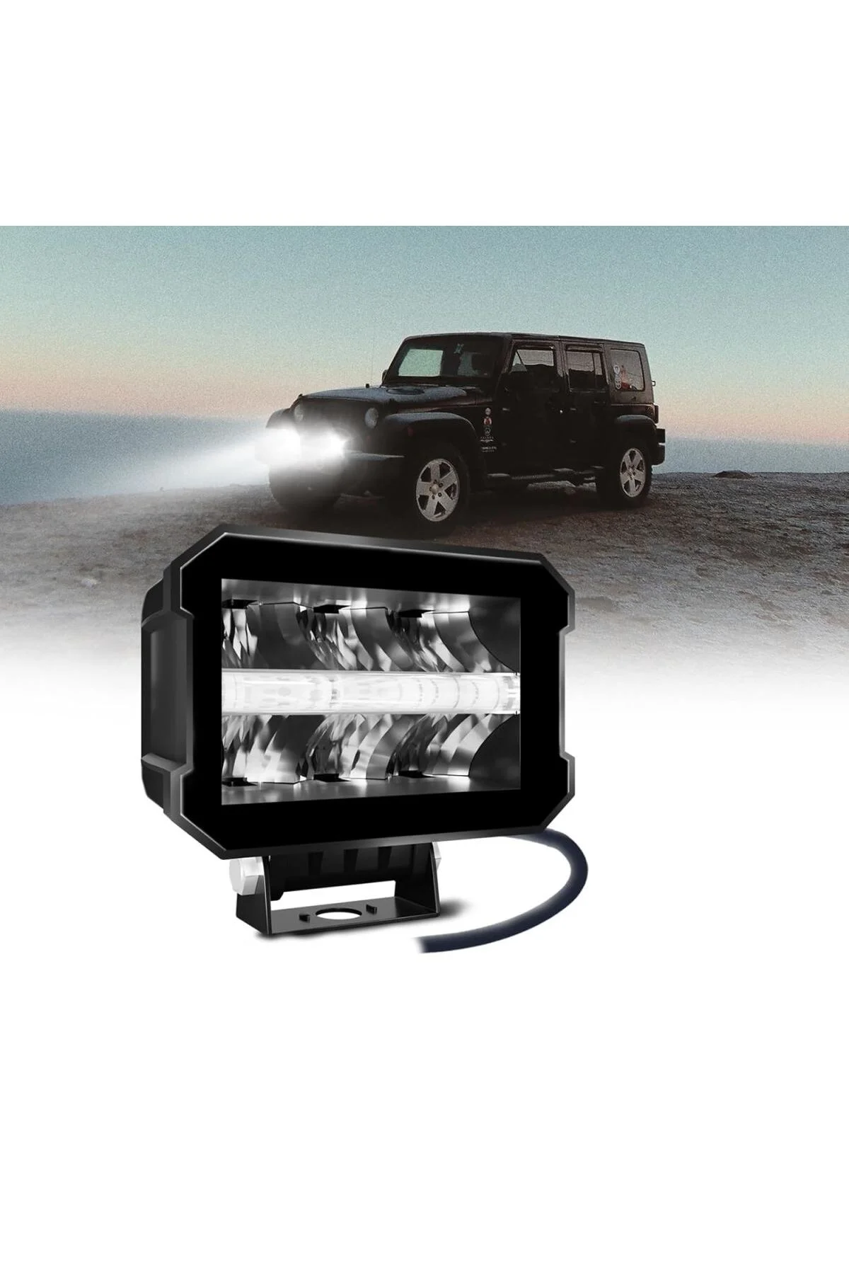 Off-Road Sis Lambası 11,5x8x9cm Beyaz-Amber Gündüz Ledli 28w 12-80v (Adet Olarak) - CMG TUNİNG Görsel 3