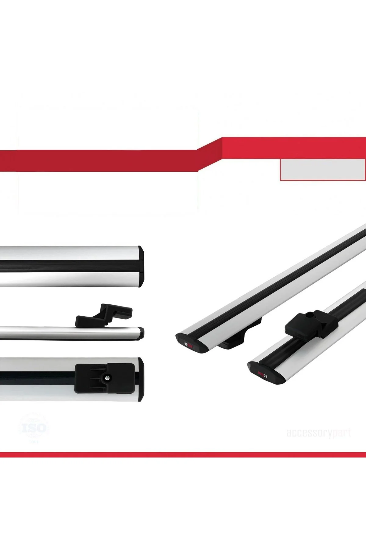 Ara Atkı Tavan Barı Basic Model 140cm Gri (2 Adet) - apline Görsel 2