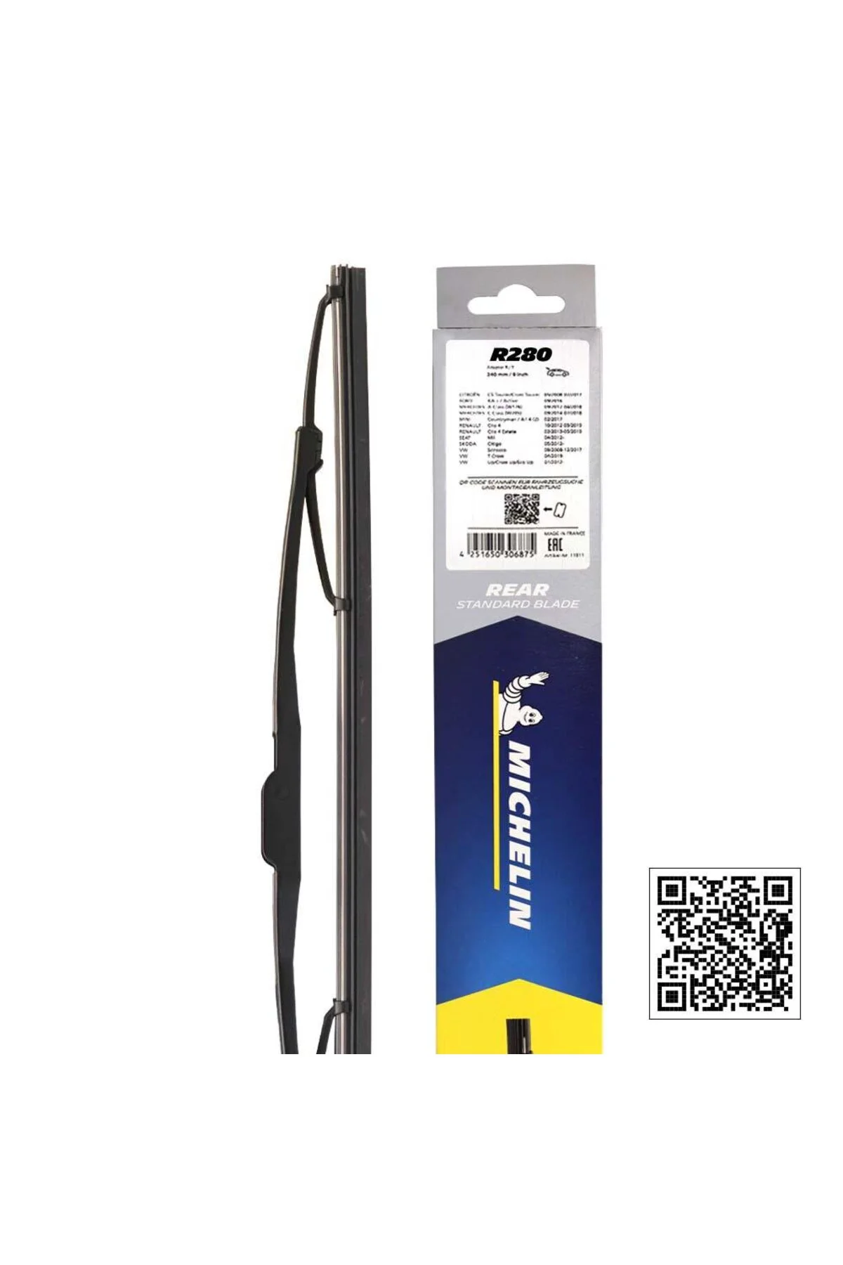 Ford Fiesta 2002-2008 Arası Rainforce™ 28CM 1 Adet Telli Arka Silecek - Michelin Görsel 6