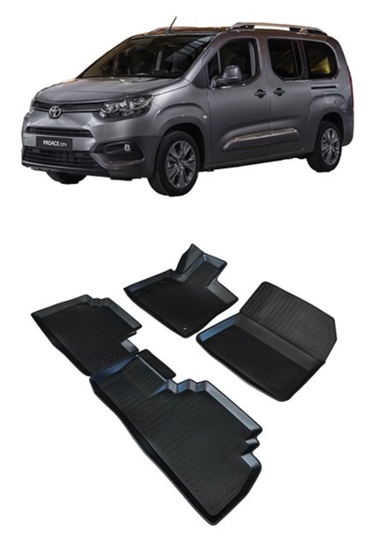 Toyota Proace City 2021 ve Sonrası 3d Havuzlu Araca Özel Paspas Takımı