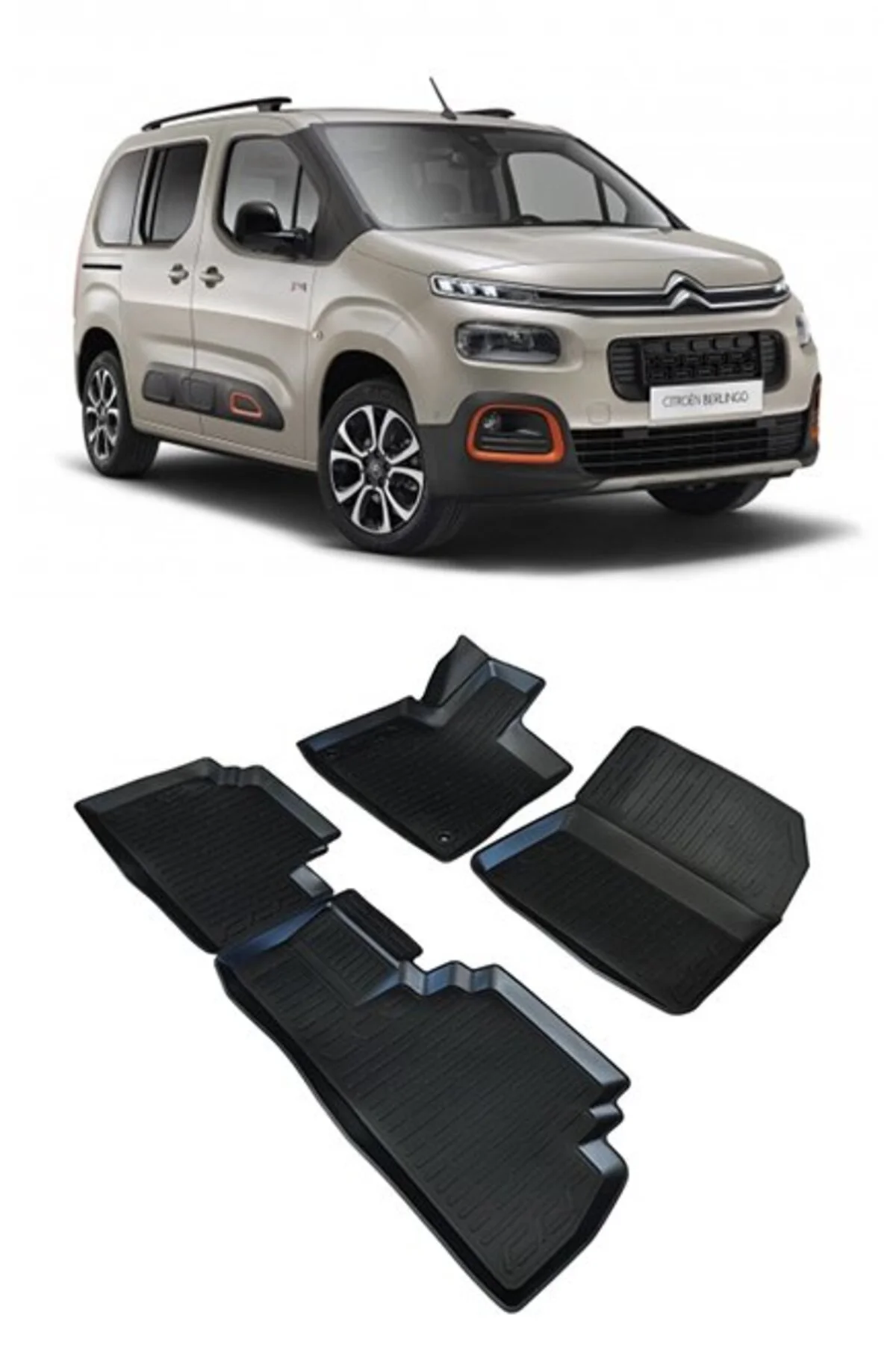 Citroen Berlingo 2019 ve Sonrası 3d Havuzlu Araca Özel Paspas Takımı
