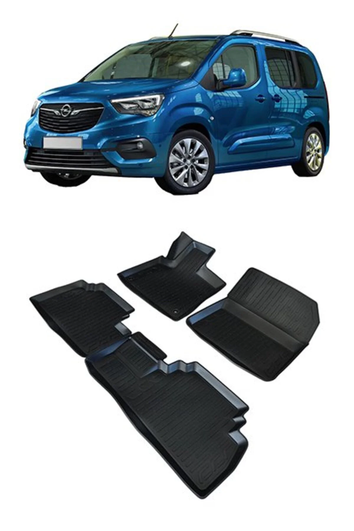 Opel Combo 2019 ve Sonrası 3d Havuzlu Araca Özel Paspas Takımı