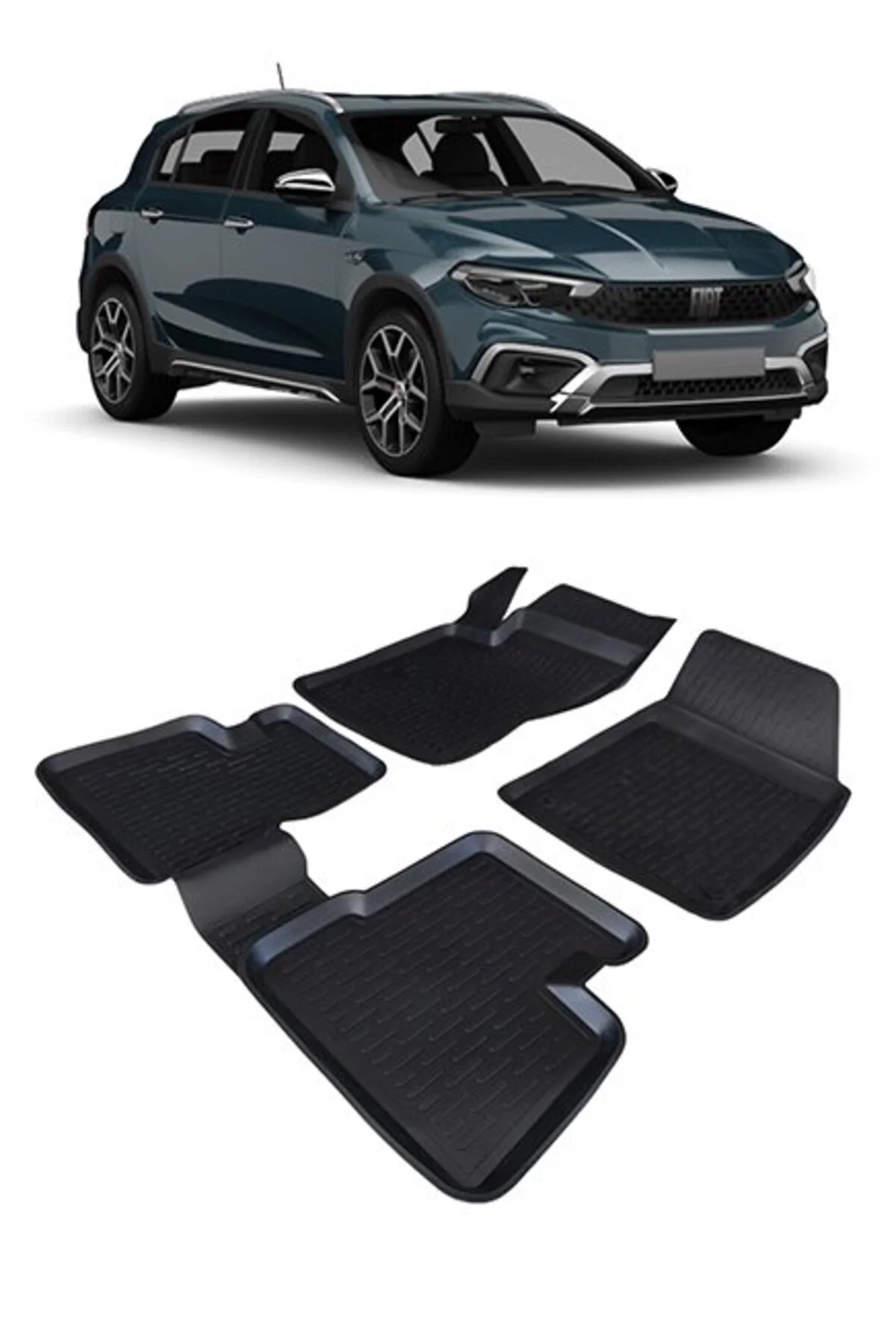Fiat Egea Cross 2020 Ve Sonrası 3d Havuzlu Araca Özel Paspas Takımı
