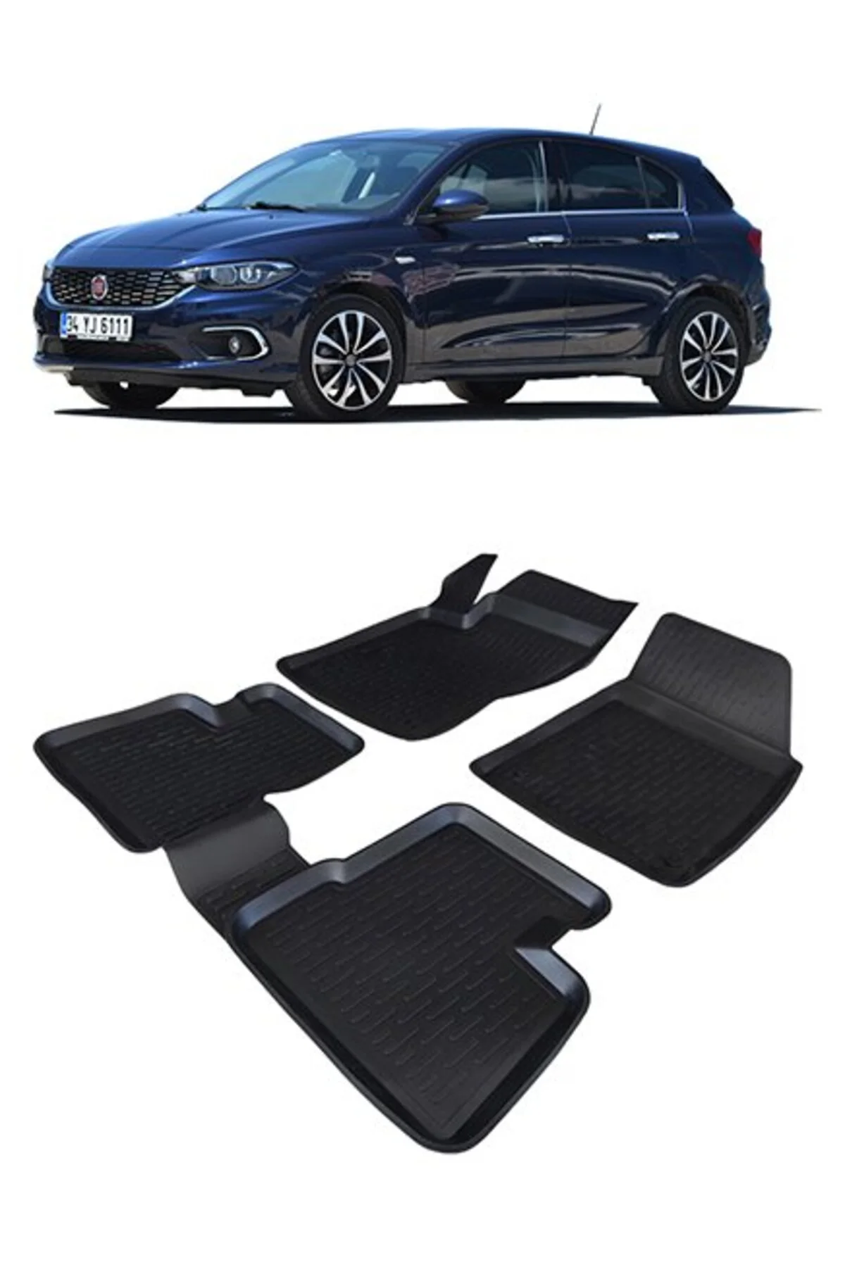 Fiat Egea HB 2015 ve Sonrası 3d Havuzlu Araca Özel Paspas Takımı