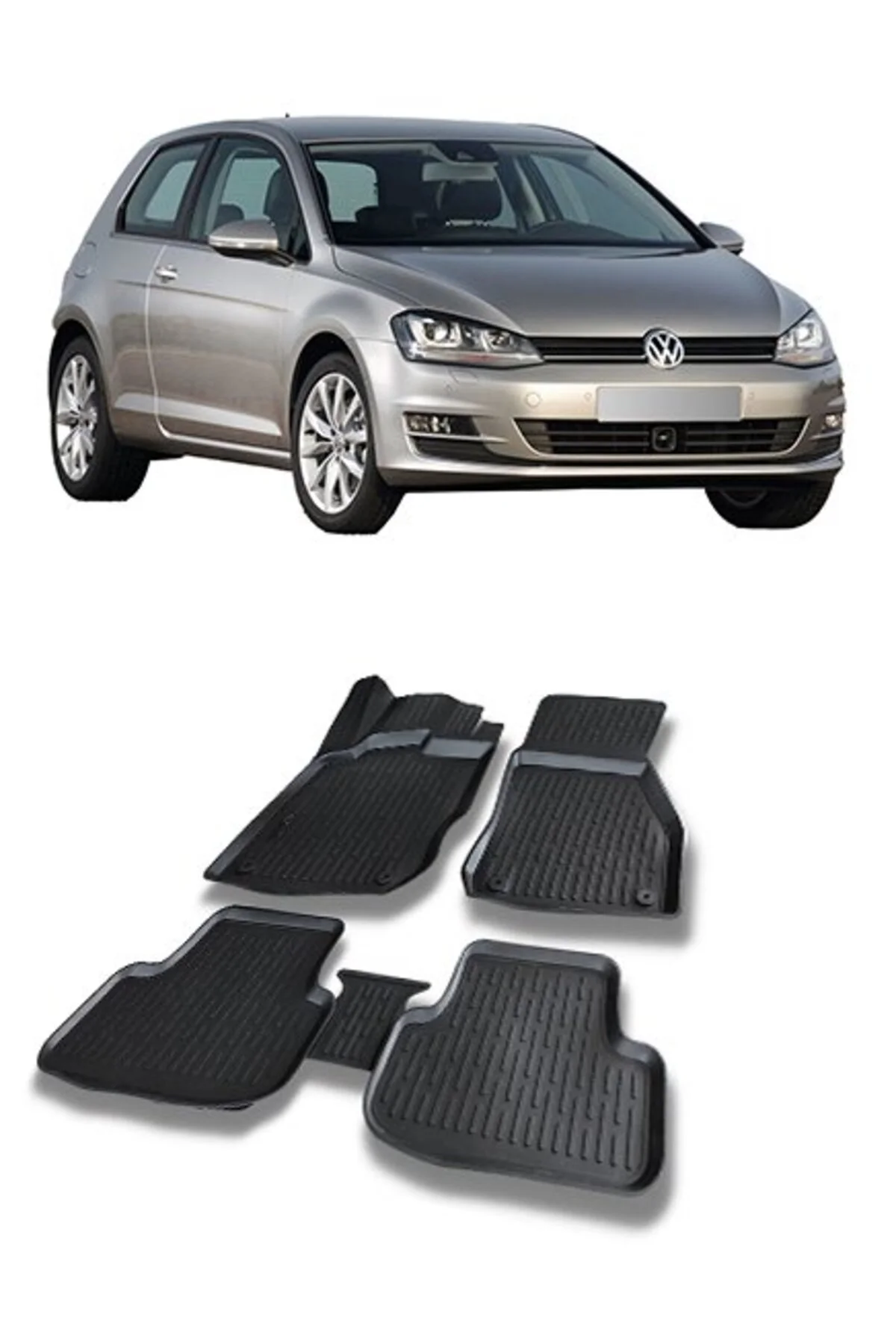 VW Golf 7 2013-2020 3d Havuzlu Araca Özel Paspas Takımı